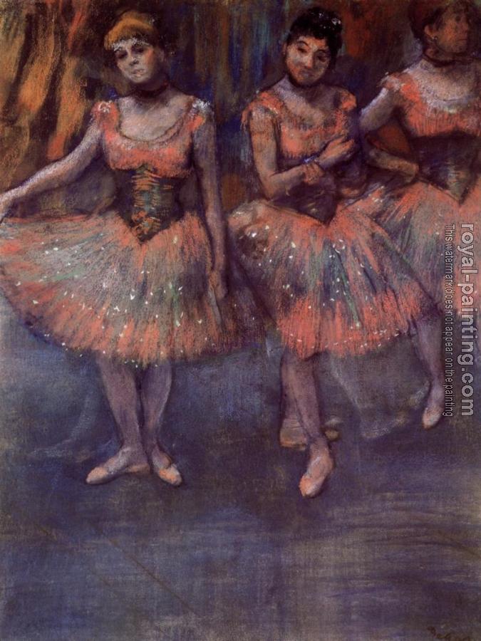 Edgar Degas : Three Dancers before Exercise